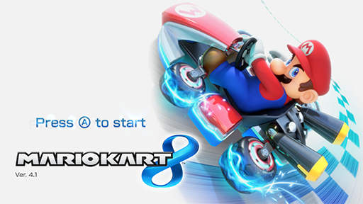 Mario Kart 8 title screen for Wii U